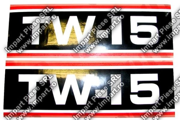 41818 - Decal Ford TW15 Super Q Cab Black & White x 2