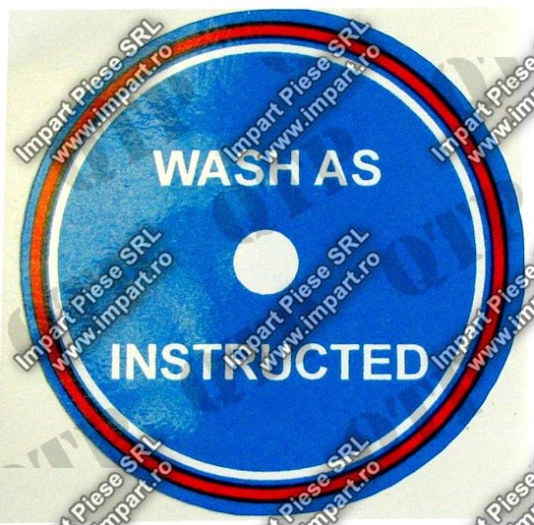 62223 - Decal TEF 20 Wash as Instructed